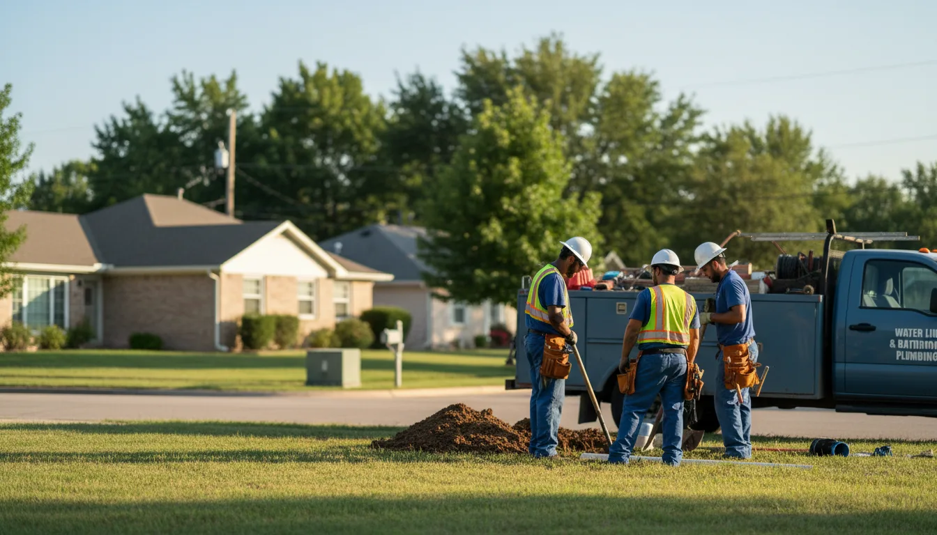 Residential water line and bathroom plumbing service in Elverson, PA